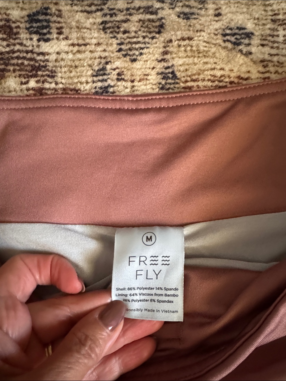 Free Fly Apparel athletic skort in Dusty Rose - Picture 4 of 4